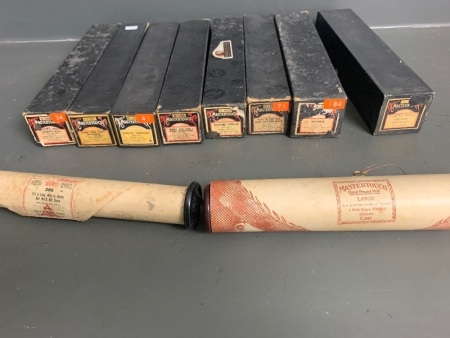 10 Vintage Music Rolls - 8 in Original Boxes