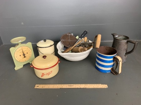 Assorted Lot of Vintage Kitchenalia