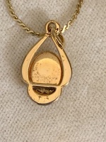 9ct Gold Gold and Opal Pendant with Plated Chain - 2