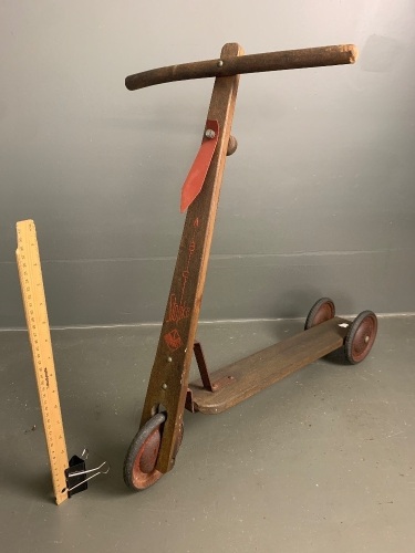 1940's - 1950's 'Stepke' Wooden Scooter