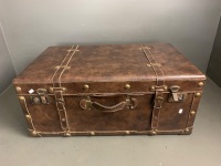 Leather Bound Steamer Trunk