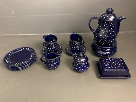 Vintage Plalzkeramik German Tea/Coffee Set - minor chip on butter dish