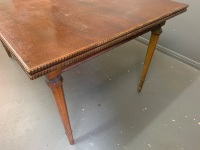 Antique Extendable Dining Table with Tapered Legs + 4 Chairs - 4