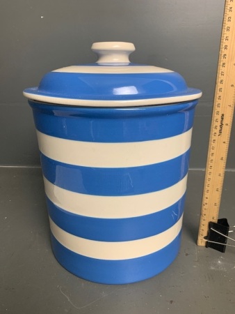 Extra Large Cornishware Lidded Pot