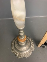 Glass Top Ash Tray Stand with Metal + Marble - 3