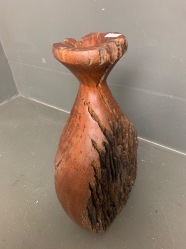 Sold Timber Vase made from Old Fence post