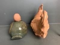 Terracotta Rooster & Pelican - 3