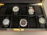 5 Seiko Watches in Beautiful Lockable Watch Box - 2