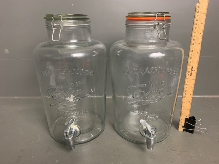 2 x 7ltr Eerin Old Fashioned Drink Dispensers