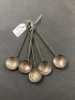 5 Silver Spoons Hammered from Swiss Franc Coins