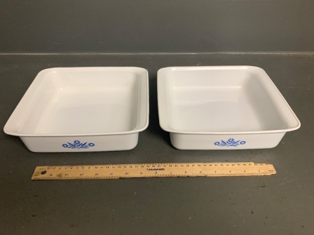 2 Corningware P322 Utility Dishes