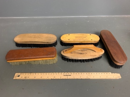 5 Vintage Horse Hair Brushes