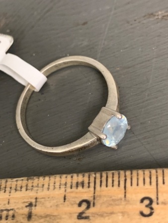 Sterling Silver ring with AQUAMARINE Gemstone