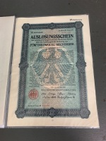 Collection of 3 old German Bond certificates - 2