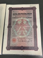 Collection of 3 old German Bond certificates - 3