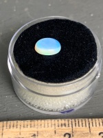 0.85 ct Solid Jelly Coober Pedy Oval Opal 9.5mm x 6.9mm. Blue and Red.