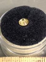 0.54 ct Fancy Mid Yellow Natural Diamond 5.1 mm Round Brilliant Cut. Very pretty stone. - 2