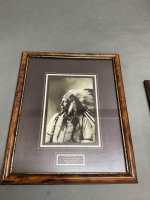 5 Framed Photographic Prints of Native American Indian Chiefs - 3