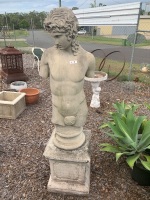 Fibre Cement Roman Statue on Concrete Plinth