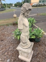 Fibre Cement Roman Statue on Concrete Plinth - 2