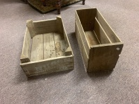 2 Wooden Produce Crates - 2