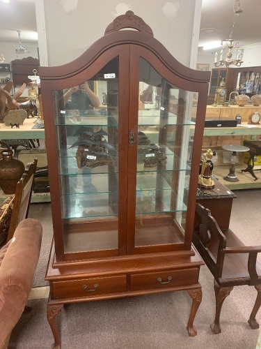 Cedar Mirror Backed Display Cabinet