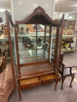 Cedar Mirror Backed Display Cabinet - 2