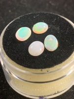 4 Solid Opals - Freeform Opals total 1.4ct 