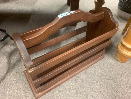 Vintage Wooden Magazine Rack (Cedar)