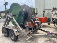 Heavy duty cable reel tandem  trailer with Kubota diesel 