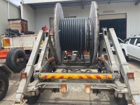 Heavy duty cable reel tandem  trailer with Kubota diesel  - 2