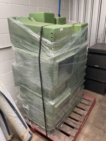 Pallet of green pillar covers various sizes