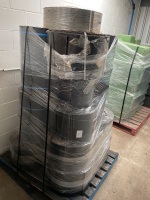 Pallet lot of polymeric cable protection cover rolls various sizes