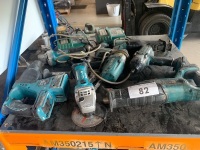 Range of corded and cordless Makita tools + 2 battery chargers