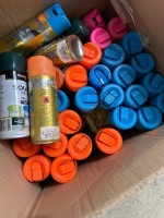 Large box of spray paint cans - 2