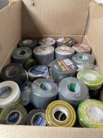 Large box of duct tape and electrical tapes