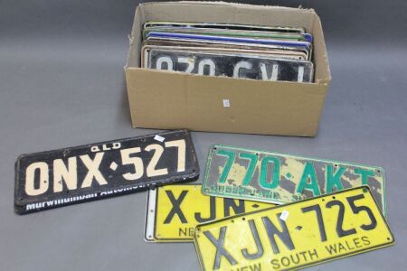 Box of Assorted Australian Rego Plates