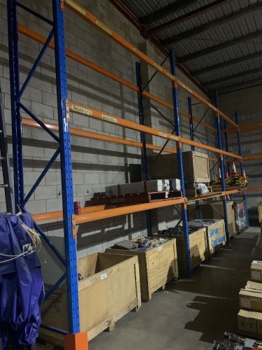 Warehouse pallet racking - 3 bay - 4 tier (each bay is 2 pallets wide)