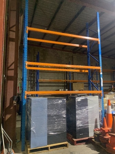 Warehouse pallet racking - single bay - 4 tier (each bay is 2 pallets wide)