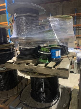 Multiple reels of various size/length copper cable