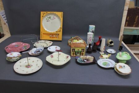 Large Box Lot of Asstd Vintage Ceramics