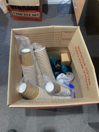 Lot of take away coffee cups and lids