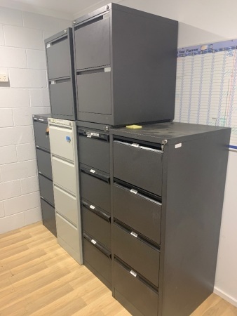 4x 4-drawer filing cabinets + 2x 2-drawer filing cabinets