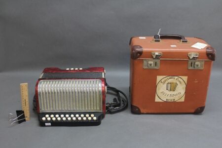 Vintage Hohner Erica Accordion with Harness in Case