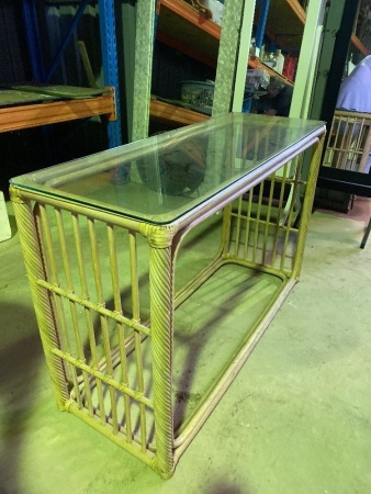 Glass top came side/hall table 1120x720