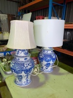 Asian style table lamp x 2