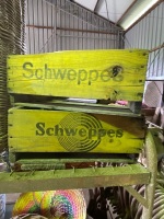 4 antique Schweppes wooden crates