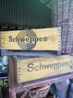 4 antique Schweppes wooden crates - 3