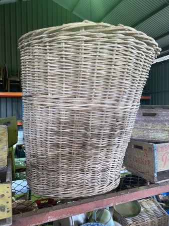 C1940/1950 original large wool basket cane