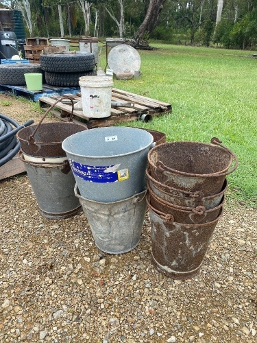 Selection of metal buckets